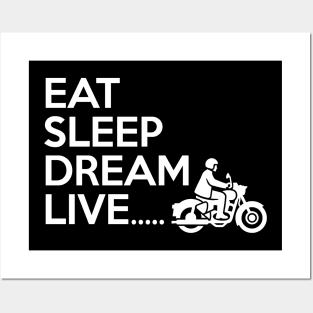 Eat Sleep Dream Live Back Print Posters and Art